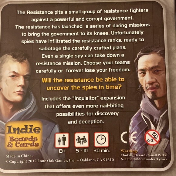 Indie Boards And Cards Don Eskridge’s The Resistance Party Game - Picture 4 of 4